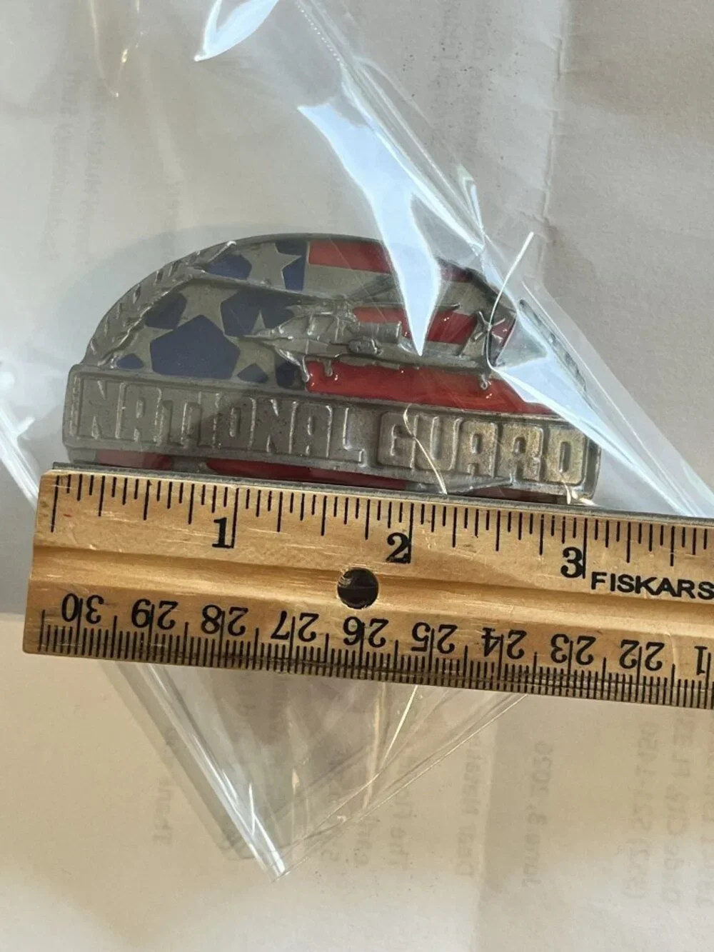 Vintage National Guard Enamel Belt‎ Buckle 3